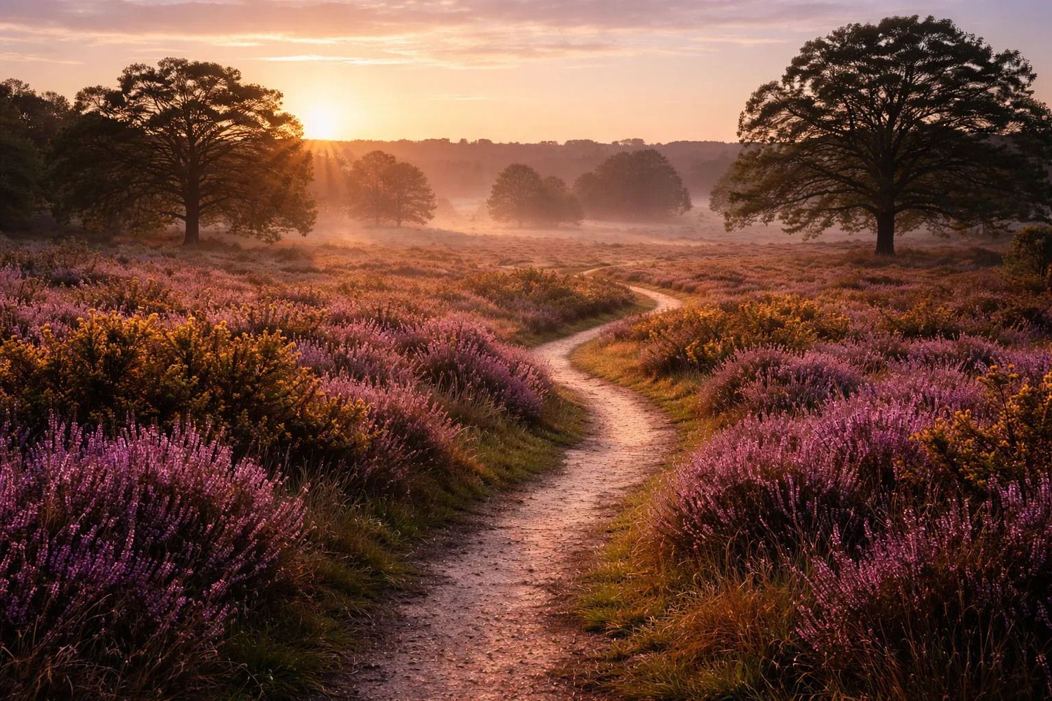 A winding path through the New Forest heathland — representing the thoughtful, step-by-step journey of financial planning